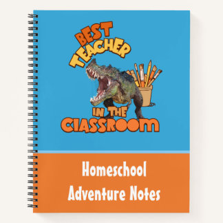 Homeschool Adventure Notes Funny Dinosaur Notebook