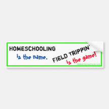 Homeschool Bumper Sticker - Field Trippin'