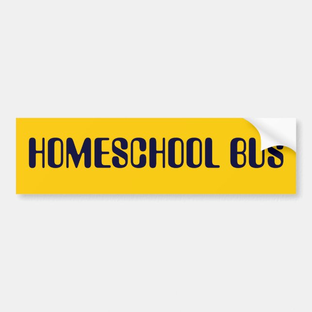 HOMESCHOOL BUS bumper sticker (Front)