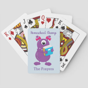 Homeschool Champ Purple Monster Playing Cards
