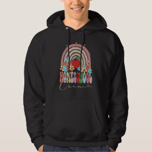 Homeschool Crew Back To School Rainbow Retro Groov Hoodie