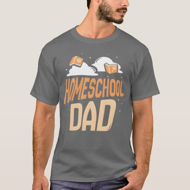 Homeschool Dad Daddy Homeschooling Father retro T-Shirt (Front)