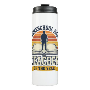 Homeschool Dad Teacher Of The Year Vintage Shirt D Thermal Tumbler