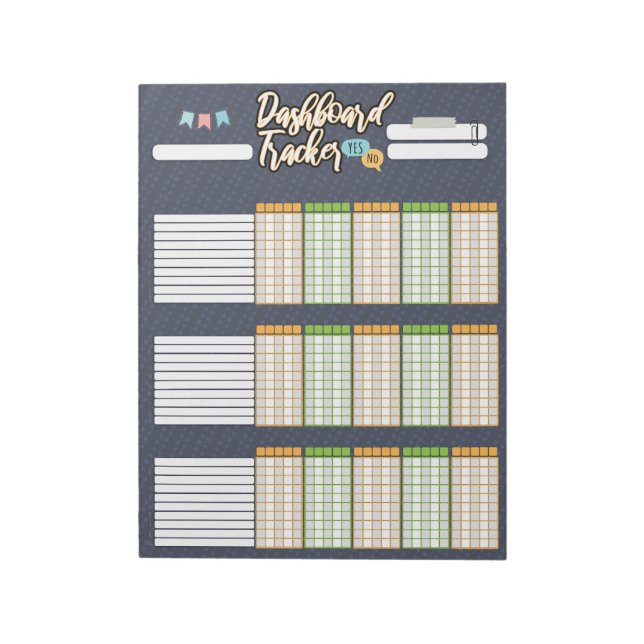 HOMESCHOOL DASHBOARD TRACKER 1 NOTEPAD (Rotated)