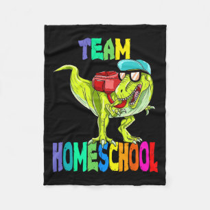 Homeschool Dinosaur T Rex Back To School  Fleece Blanket