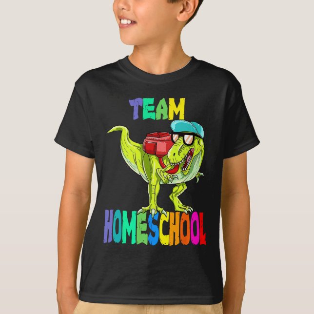 Homeschool Dinosaur T Rex Back To School  T-Shirt (Front)