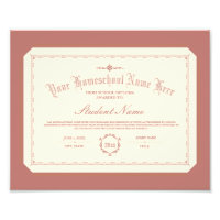Homeschool Diploma Traditional Soft Red
