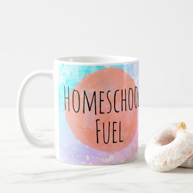 Homeschool Fuel Funny Mum Coffee Mug (With Donut)