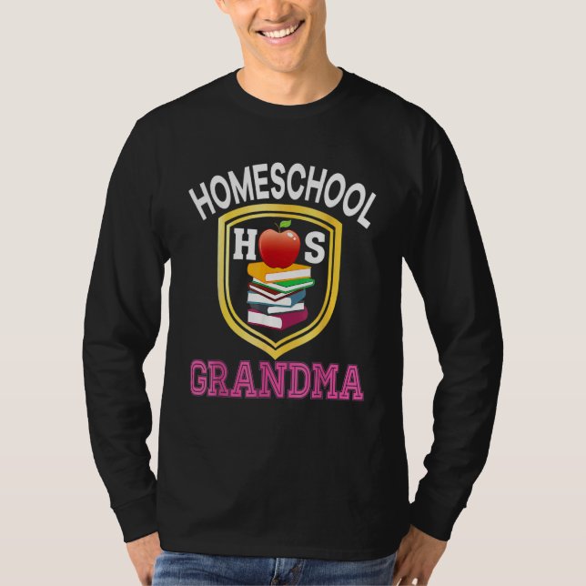 Homeschool Grandma Back To School Mom Dad Kid Stud T-Shirt (Front)
