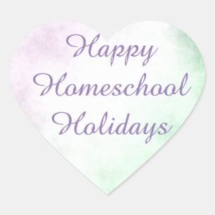 Homeschool Holidays Heart Sticker