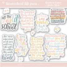 Homeschool Inspiring Quotes Sticker Sheet