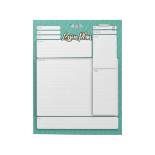 HOMESCHOOL LESSON PLAN 2 GREEN notepad