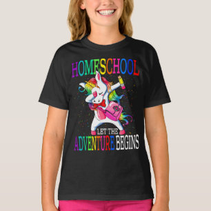 Homeschool Let The Adventure Begins Unicorn T-Shirt