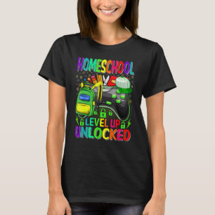 Homeschool Level Up Unlocked Video Game Back To Sc T-Shirt