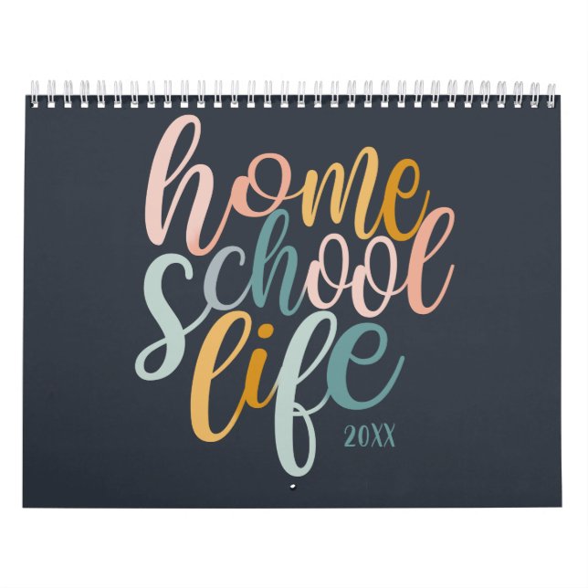 Homeschool Life Pretty Quotes 2024 Calendar  (Cover)