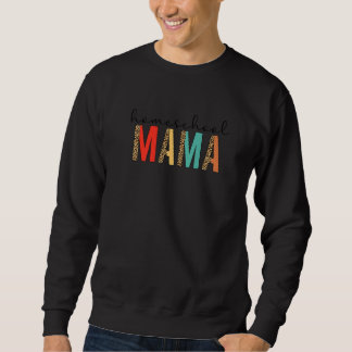 Homeschool Mama Boho Leopard Homeschooling Mum Sweatshirt