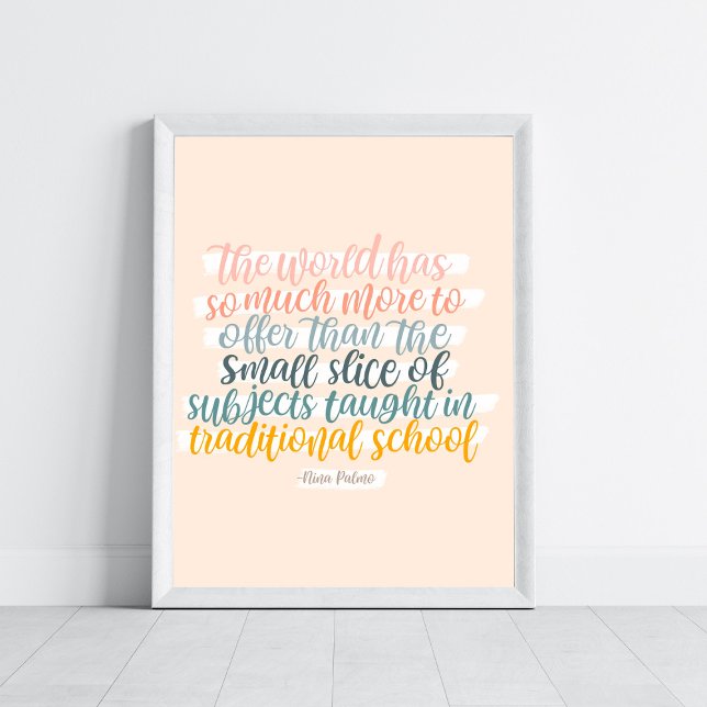 Homeschool  Motivational Quote Art Poster (Creator Uploaded)