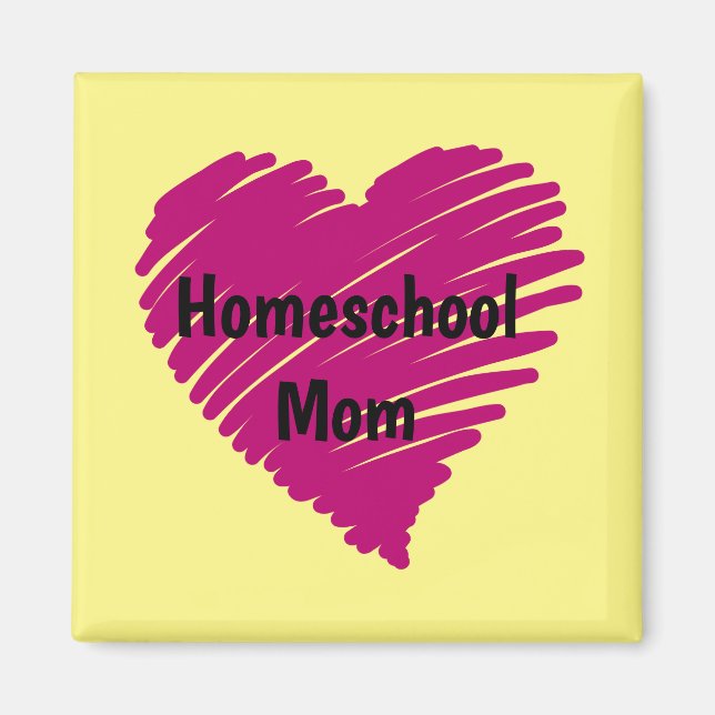 Homeschool Mum Square Magnet (Front)