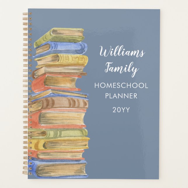 Homeschool Portfolio Organisation Books Planner (Front)