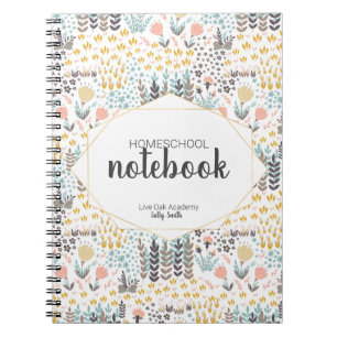 Homeschool Spiral Notebook   Modern Florals