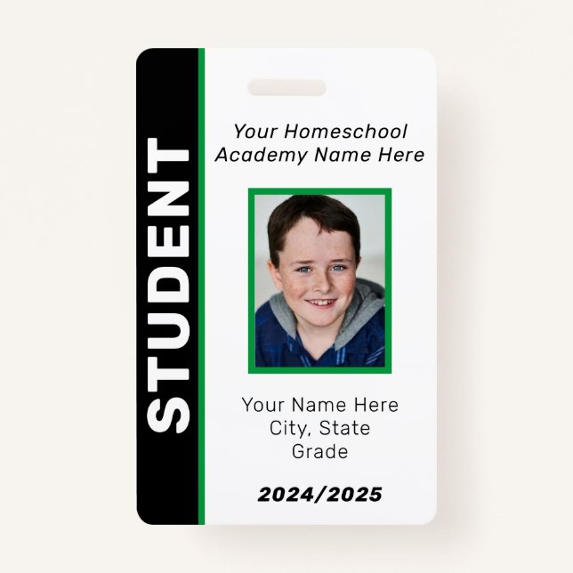 Homeschool Student ID Badge (Front)