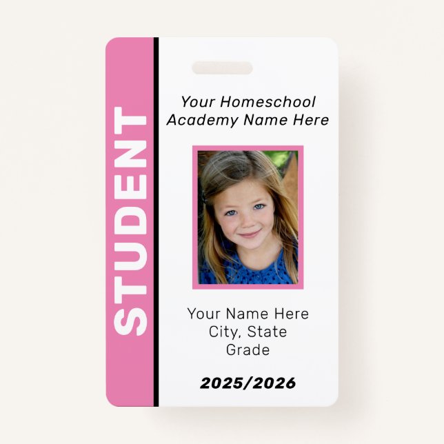 Homeschool Student ID Badge (Front)