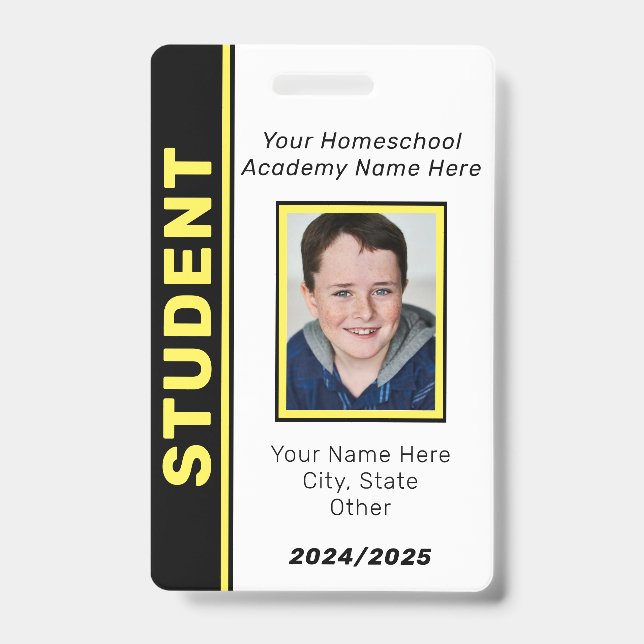Homeschool Student ID Badge (Front)