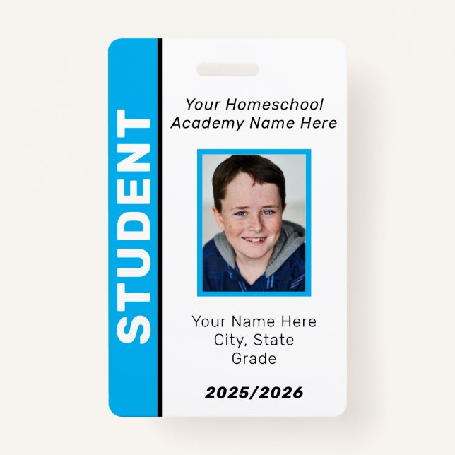 Homeschool Student ID Badge (Front)