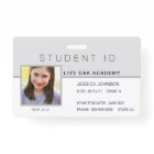 Homeschool Student ID Badge | Modern Grey