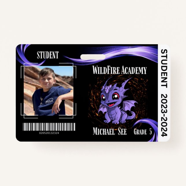 Homeschool Student ID ID Badge (Front)