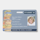 Homeschool Student ID Stack of Books Badge