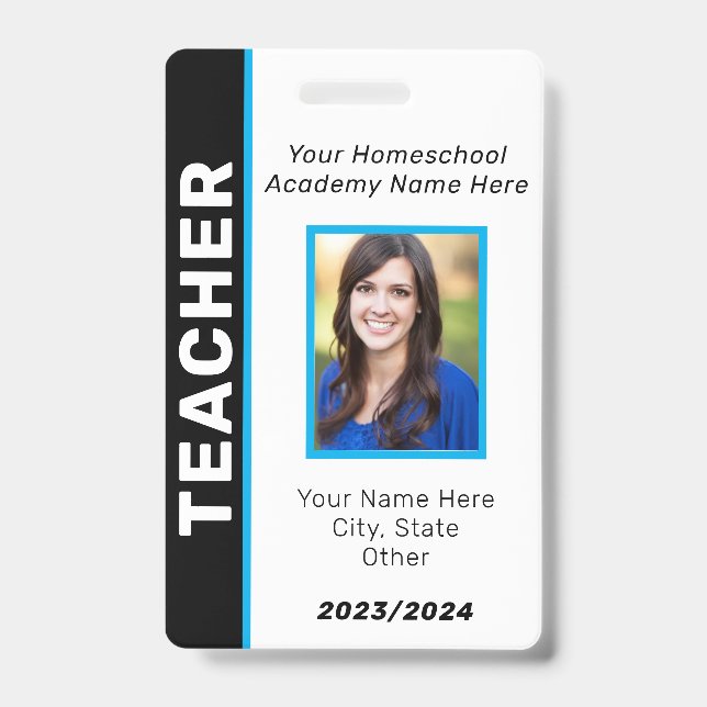 Homeschool Teacher ID Badge (Front)