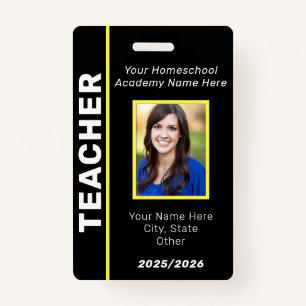 Homeschool Teacher ID Badge