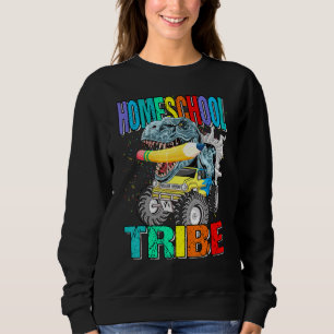 Homeschool Tribe Monster Truck Dinosaur Sweatshirt