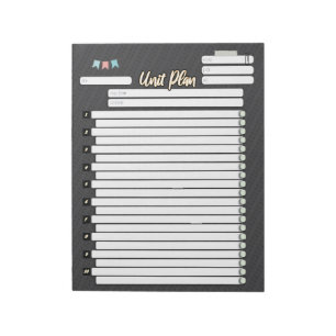 HOMESCHOOL UNIT PLAN 10 UNITS notepad