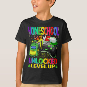 Homeschool Unlocked Level Up Video Game T-Shirt