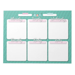 HOMESCHOOL WEEKLY PLANNER Notepad