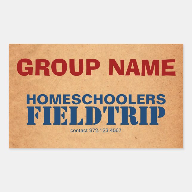 Homeschooler Field Trip Rectangular Sticker (Front)