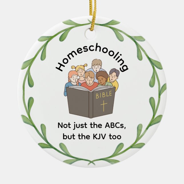 Homeschooling Co-Op Not Just The ABCs Ceramic Tree Decoration (Front)