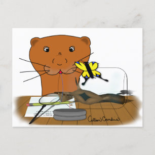 Homeschooling Oliver The Otter - The Butterfly Postcard