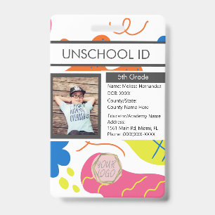 Homeschooling Unschooling Student Fun ID Badge