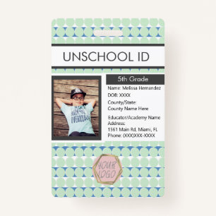 Homeschooling Unschooling Student Pattern ID Badge