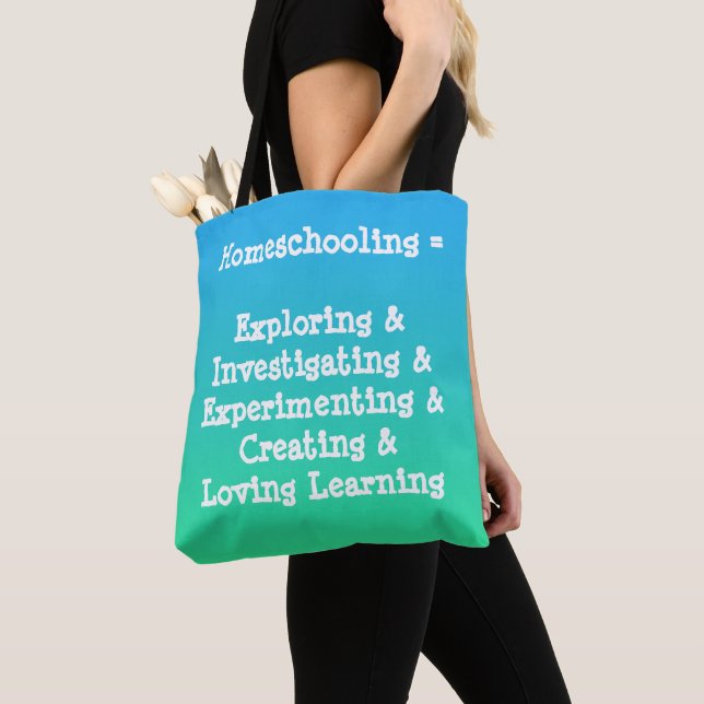 Homeschooling Words Tote Bag (Close Up)
