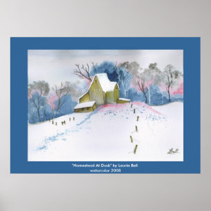 "Homestead At Dusk" Poster