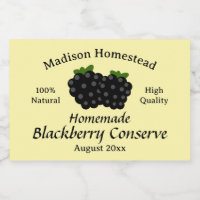 Homestead Blackberry Conserve Jelly Jam template