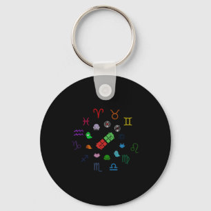 Homestuck Emblems Zodiac Signs Funny Men Women Kid Key Ring