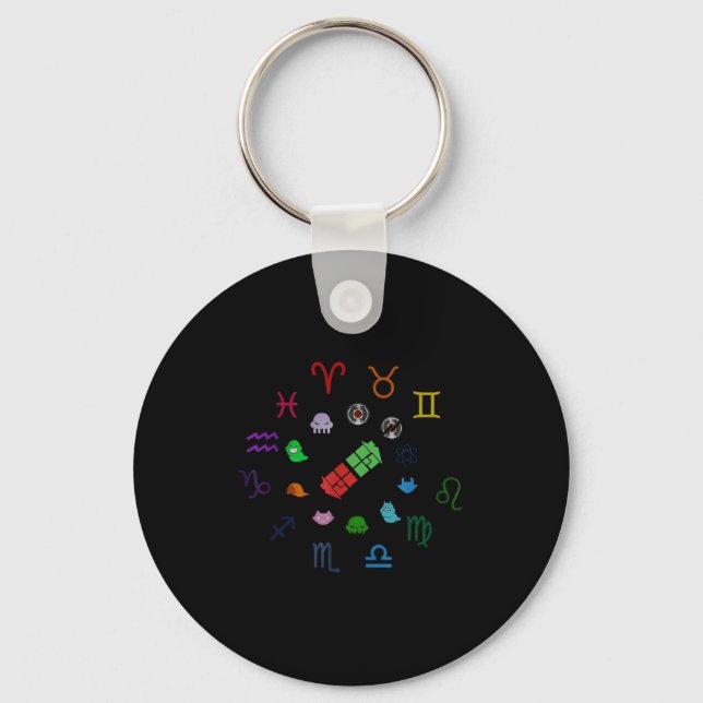 Homestuck Emblems Zodiac Signs Funny Men Women Kid Key Ring (Front)