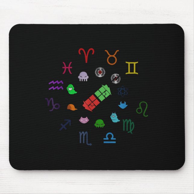 Homestuck Emblems Zodiac Signs Funny Men Women Kid Mouse Pad (Front)