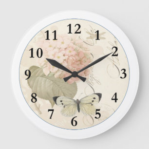 Hometime Old-Style Antique Red Roses Retro Rom Large Clock