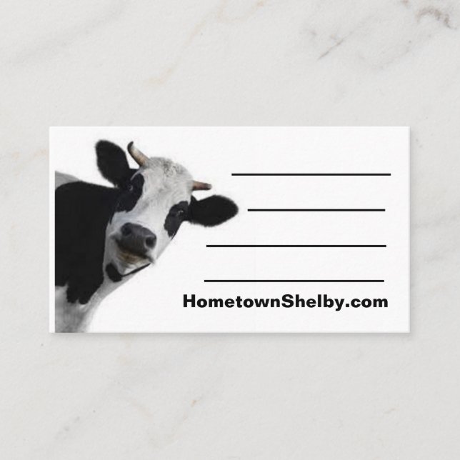 Hometown Shelby  Business Card (Front)